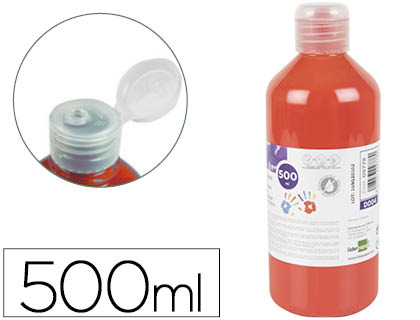 500ml. pintura de dedos Liderpapel roja